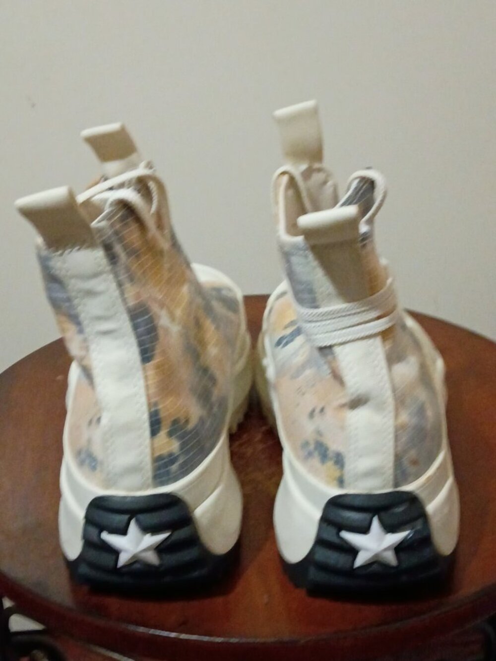 Converse Run Star Hike Womens Sz 10 'Washed Florals' White Beige Shoes 170776C - Picture 9 of 14